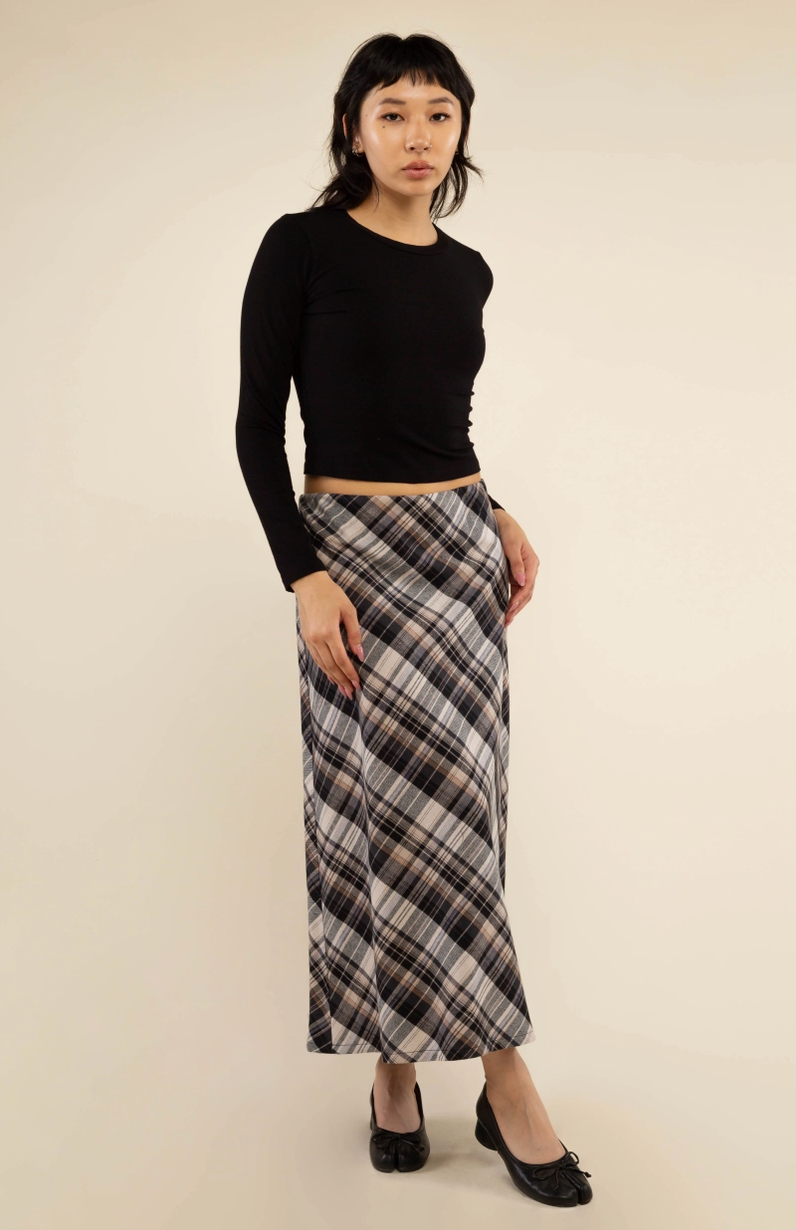 Magnolia Flannel Plaid Maxi Skirt