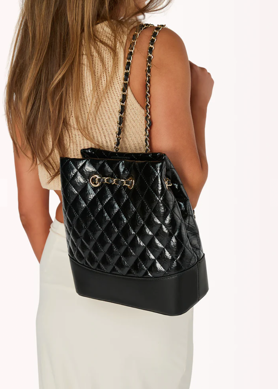 Chanel Gabrielle chevron backpack small