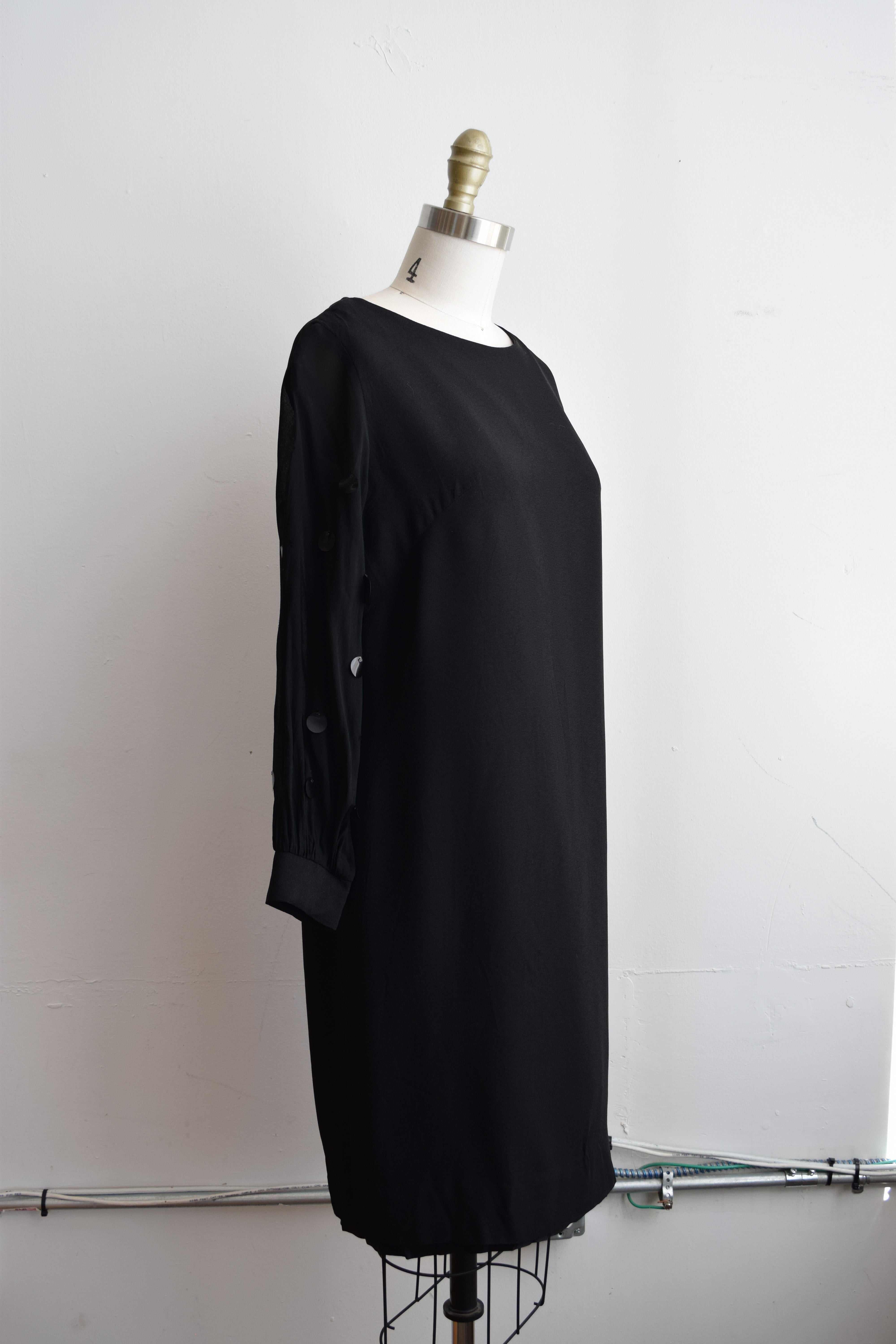 black sheer sleeve shift dress Shift Dress Boutique Little Black Dress Top Black Shift Dress Shop Cato Fashions Cato Sheer Sleeve Shift Dress