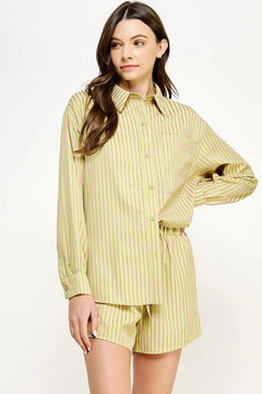 Oversized Striped Shirt | Multiple Colors