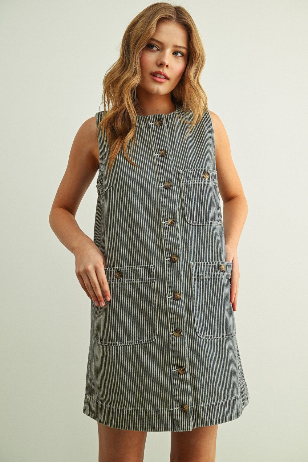 raleigh denim dress Uptown Edge Strapless Trench Dress in Denim