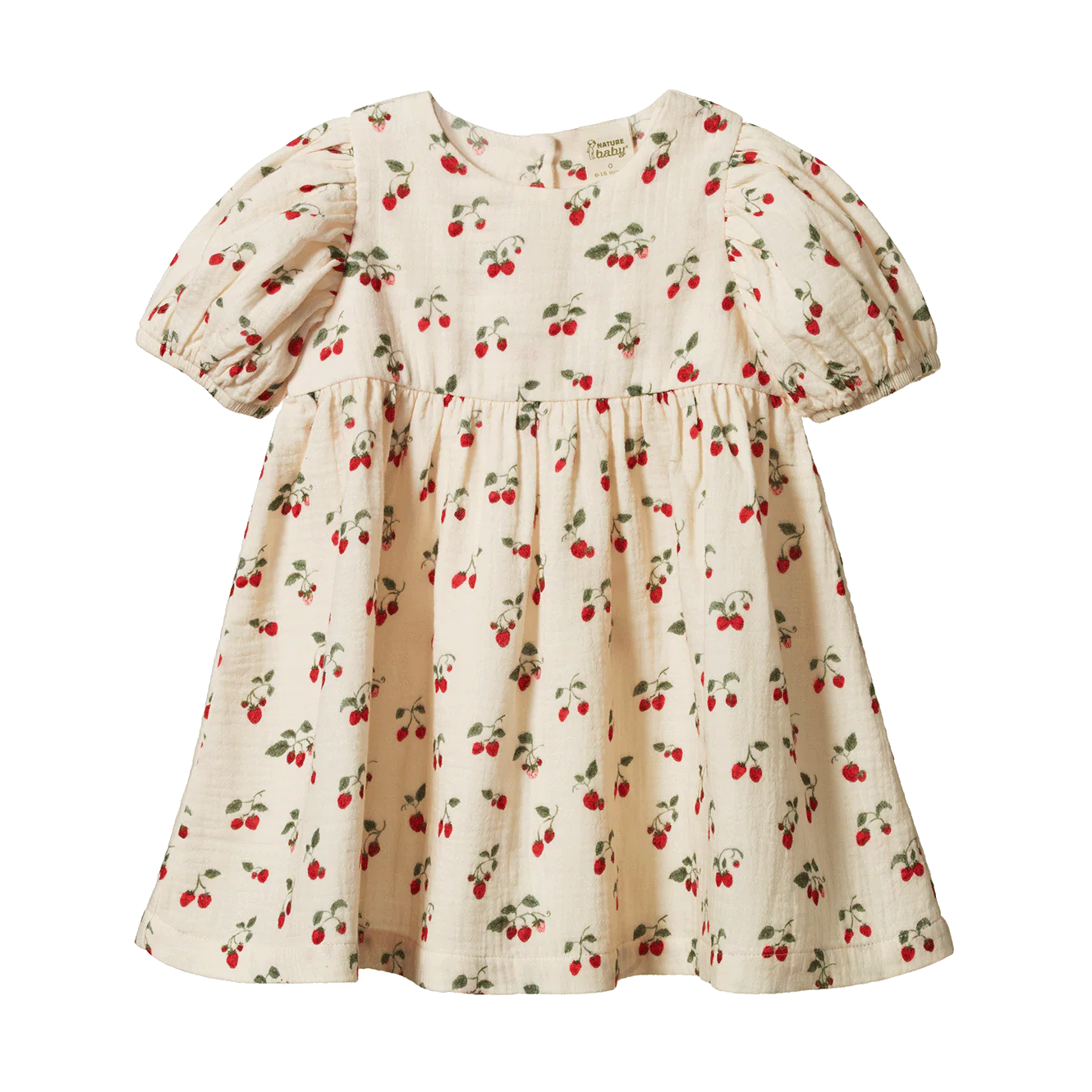 Albertine Dress Muslin \| Strawberry Print by Beatnik Fine Goods
