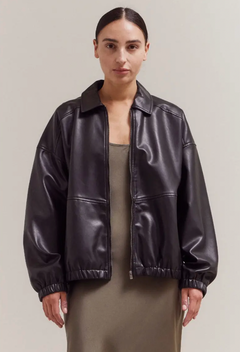 Vegan Leather Bomber Jacket I 2 Colors