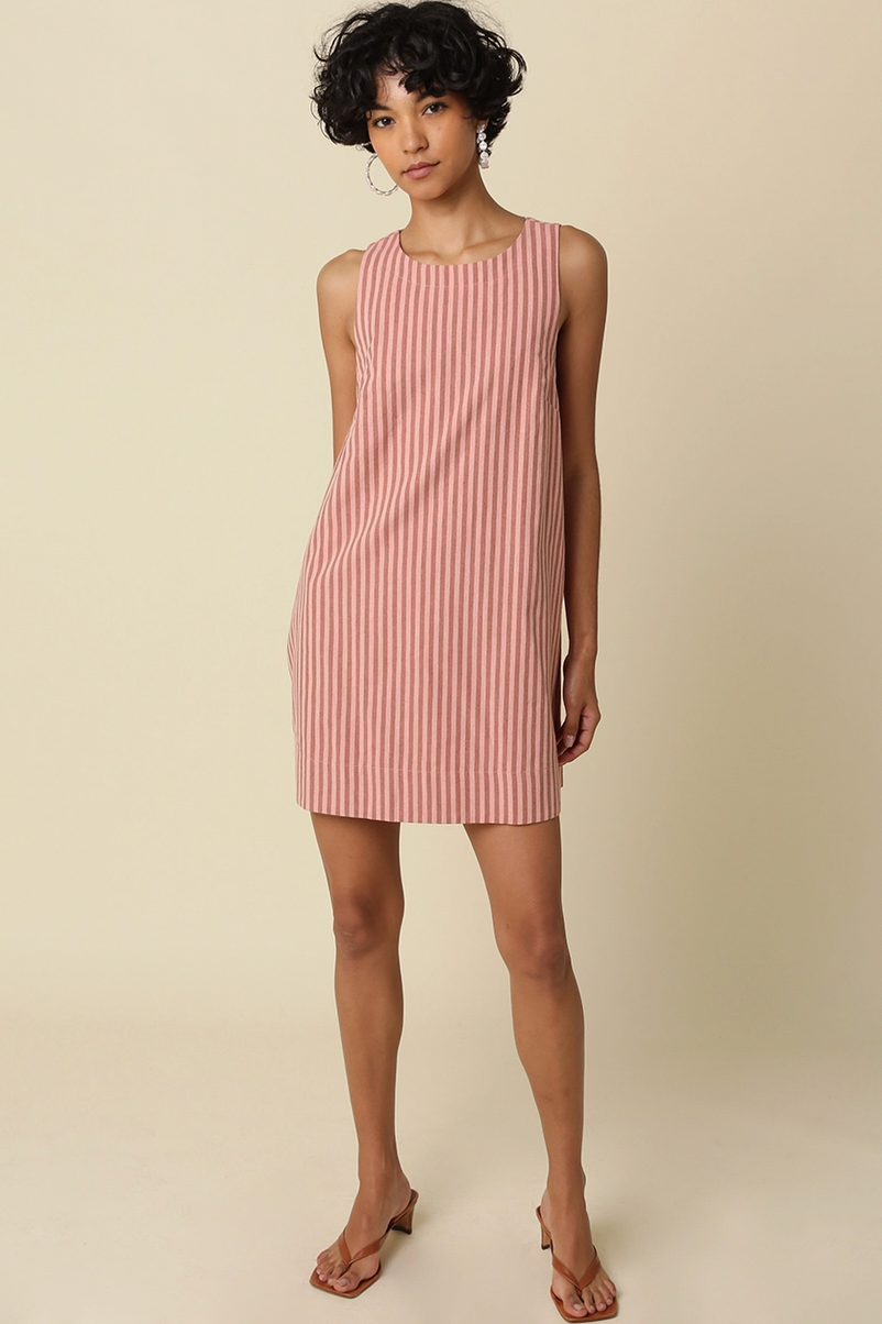 sleeveless shift dress Lisa Stripe Sleeveless Shift Dress – Beatnik Fine Goods