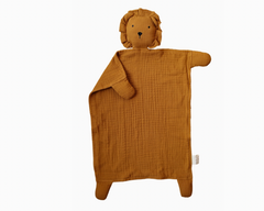 Organic Cotton Muslin Lion Lovey Blanket I 2 Colors